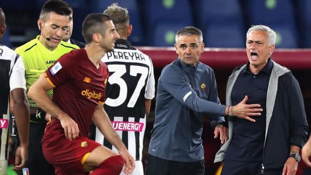 罗马惨胜，队长染红停赛 穆帅气炸，直骂裁判荒唐